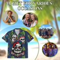 thumbnail image 6 of Netecom Santa Skull Christmas Hawaiian Shirt for Men Women, Gothic Skeleton Santa Button Down Summer Beach Shirts, S-5XL, 6 of 6