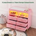 thumbnail image 6 of Modern Baby Dresser with LED Lights, Changing Table, 6 Drawers & Power Outlet, Black Storage Solution for Nursery, 6 of 7