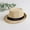 cream color, variant on FNNMNNR Men Women Straw Fedora Hat Trilby Cuban Sun Cap Panama Short Brim Floral Summer