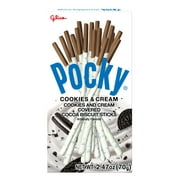 Glico Pocky Cookies and Cream Covered Biscuit Sticks, 2.47 oz
