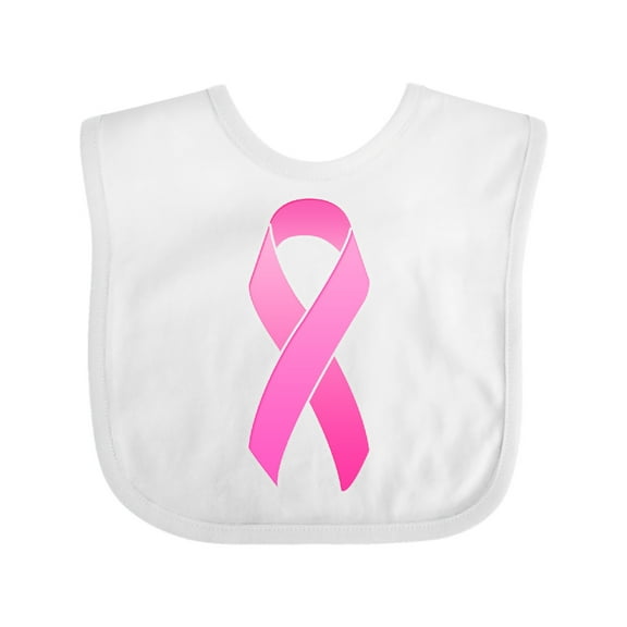 Inktastic Breast Cancer Pink Awareness Ribbon Boys or Girls Baby Bib