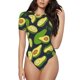 thumbnail image 1 of Fotbe Fresh Avocado Body de Mujer con Cuello Redondo y Mangas Cortas, Sin Mangas Ajustado, Suave, Cómodo y Básico-X-Large, 1 of 7