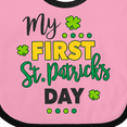 thumbnail image 4 of Inktastic My First St Patrick's Day with Shamrocks Boys or Girls Baby Bib, 4 of 4
