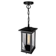 thumbnail image 4 of CWI Lighting Oakwood 1 Light Outdoor Black Pendant, 4 of 6