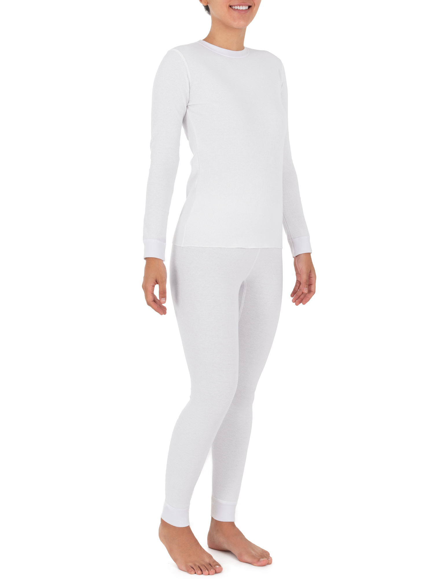 Fruit of the Loom Women's and Women's Plus Long Underwear Thermal Waffle Top  and Bottom Set