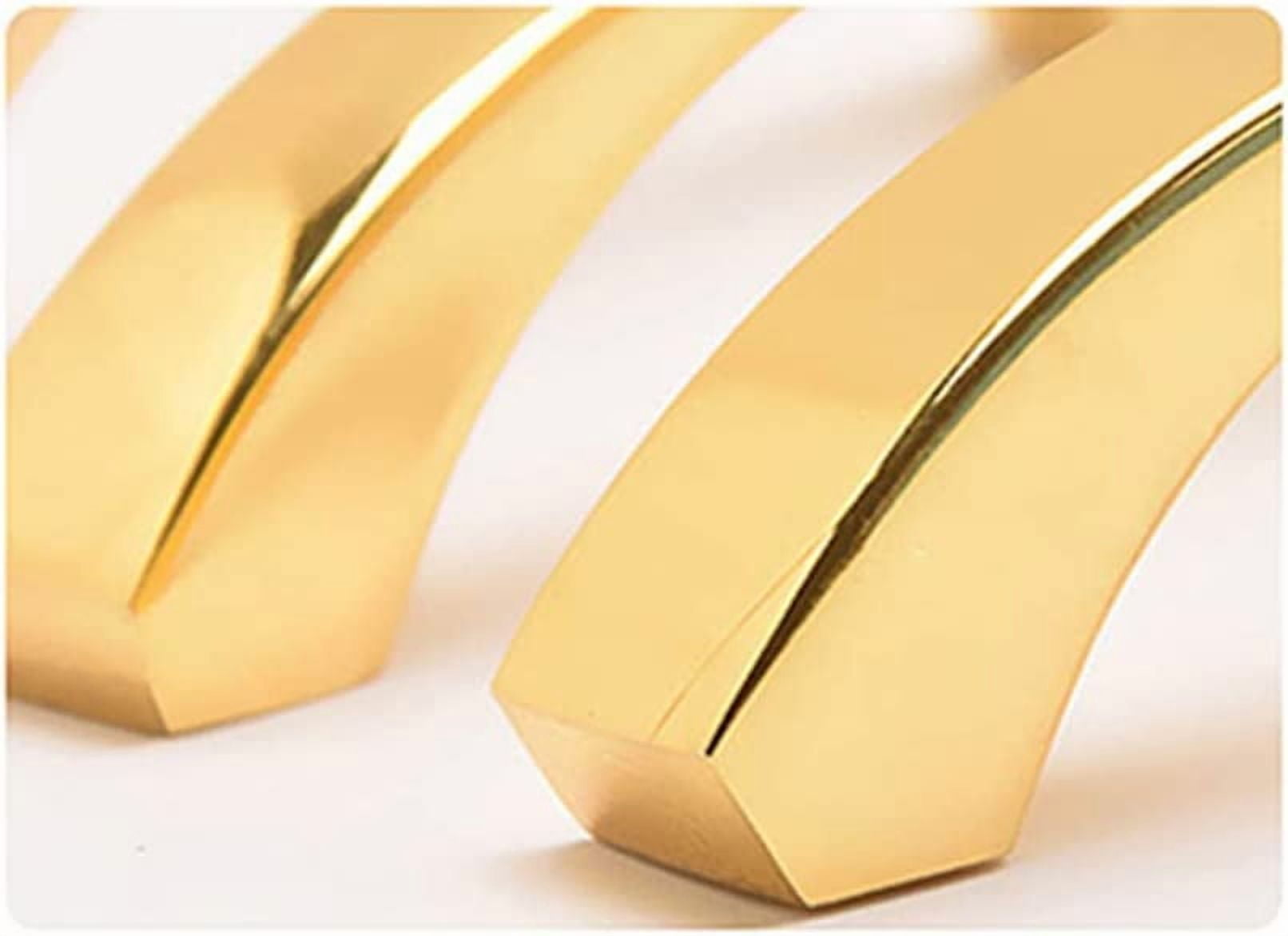 Gold and Silver Cabinet Handles 10 Pack Kitchen Cabinet Pulls 2-1/2" Hole Centers Euro Style Drawer Hardware
