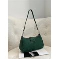 thumbnail image 5 of Hotian Handbag for Women Top Buckle Suede Shoulder Bags with Chain Purses Green, 5 of 9