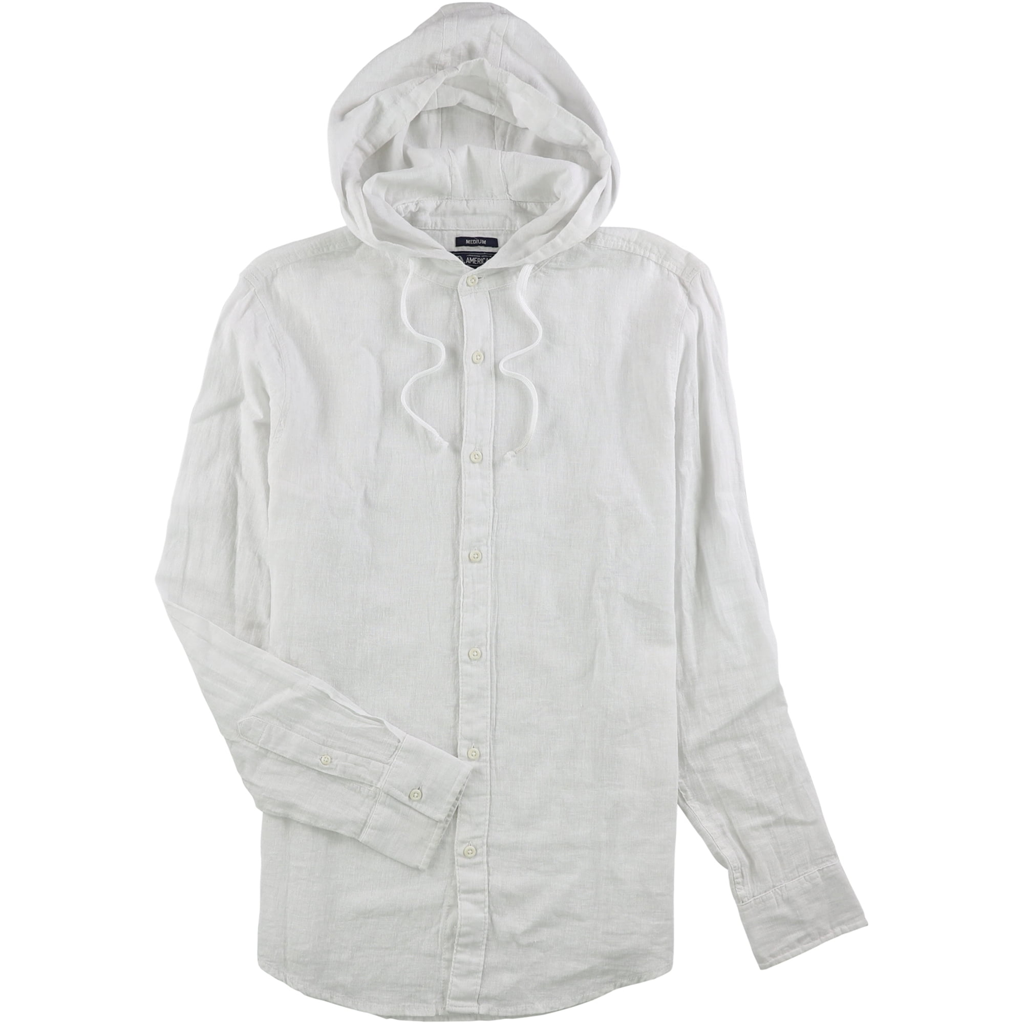 hooded button up shirt