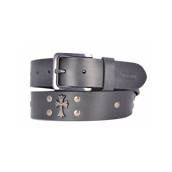 No Boundries Men's 38mm Black Crossrivet Belt Size Medium