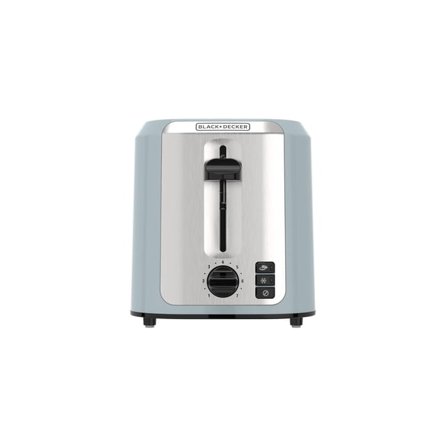 Tostadora BLACK+DECKER para 2 rebanadas con 7 niveles de tostado Azul