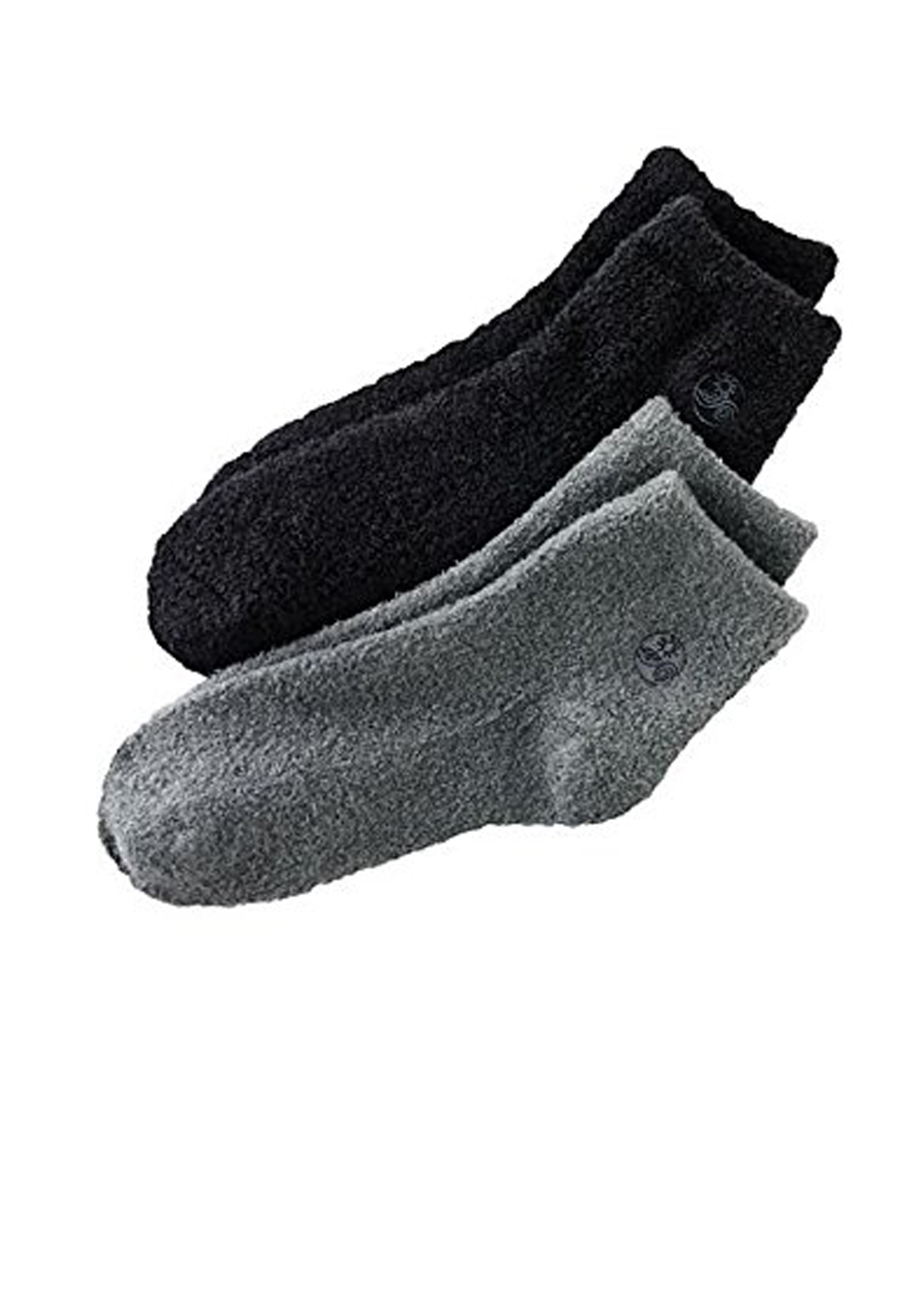 Earth Therapeutics Aloe Socks, 2 Pair Per Package (Black and Gray