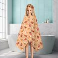 thumbnail image 6 of Orange Christmas Gingerbread Man Pattern Hooded Bath Towel，50"x30" for Ages 3 To 12 Kids, Quick Dry Lightweight Soft Microfiber Hood Beach Towel Cover Up for Kids, 6 of 7