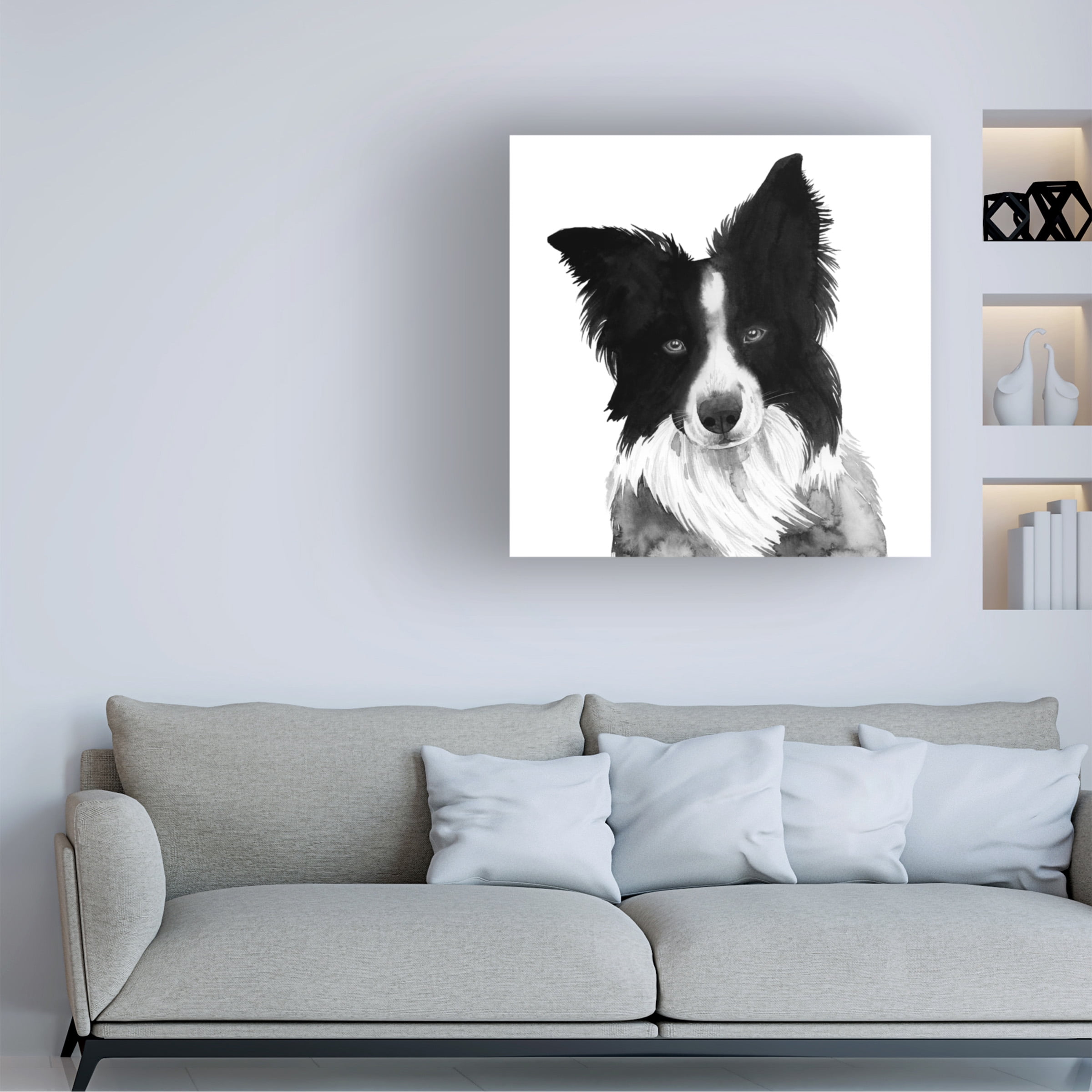 Grace Popp 'Border Collie I' Canvas Art