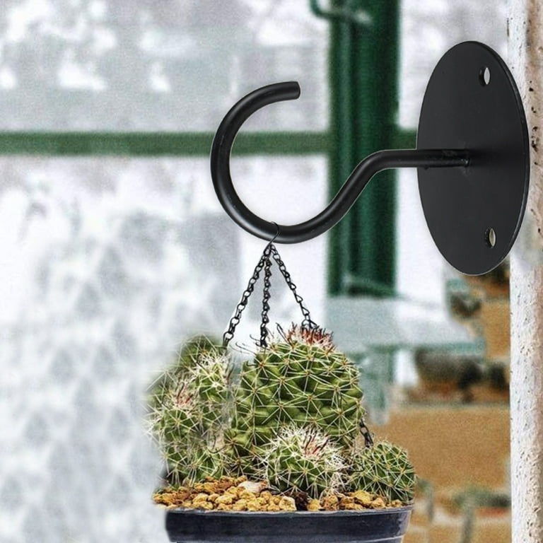Woxinda Beads Clear Ceiling Hooks for Hanging Plants Wall Mounted Ceiling Hook for Hanging Plants, Size: One size, Black