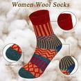 thumbnail image 4 of 5Pack Winter Womens Socks, Soft Warm Thick Knit Wool Crew Socks, Casual Vintage  Socks for Women, 4 of 6