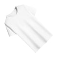 thumbnail image 1 of Camiseta de manga corta para hombre con cuello redondo y estampado de letras holgada informal de verano, 1 of 8