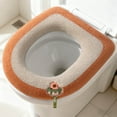 thumbnail image 5 of Winter Toilet Seat Cover with Handle | Thickened Knitted Toilet Ring | Washable Soft Toilet Seat Pad | Elongated Toilet Covers for Round & Rectangular Toilets, 5 of 7