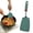 D, variant on 1 Pack Flexible Silicone Turner Spatula, 28cm Wide Slotted Spatula for Flipping Eggs and Pancakes, Heat-Resistant Non-Stick Kitchen Utensil (Dark Green)