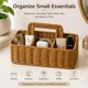 thumbnail image 1 of Cesta almacenamiento imitación ratán, caja almacenamiento multiusos 4 compartimentos, cesta picnic decorativa para encimera, 1 of 8