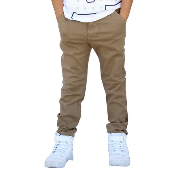 Pantalón de Gabardina Stretch para Niño Color Caqui