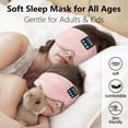 thumbnail image 2 of Joythink Sleep Headphones Bluetooth Sleep Mask Silk Kids Children Headband Earphones Bluetooth Eye Mask for Sleeping On Side Blackout Soft Sleep Earphones Music Eye Cover, 2 of 8