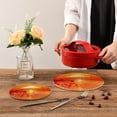 thumbnail image 7 of SKYSONIC Mount Fuji Autumn View Pot Holders Trivets, 2 Pcs Heat Resistant Trivets,Red Maple Foliage Cotton Thread Weave Mats for Hot Pads Pans Pot Bowl Teapot for Kitchen Decor, 7 of 7