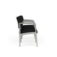 thumbnail image 4 of Lenox Steel Reception Waiting Room 3 Seats Chair / Silver Steel / Black, 4 of 5