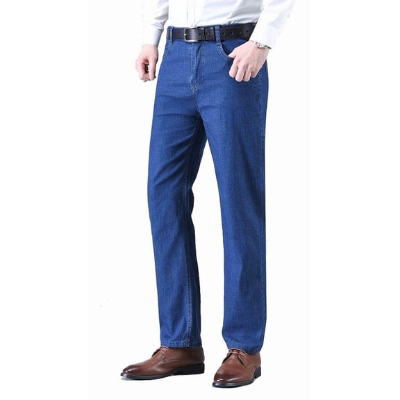 NKZNKZ Men's Jeans Pants Regular Fit Straight Leg Denim Jeans 100% Cotton Jeans SIZE:36
