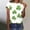 05Green, variant on mihongmao Shamrock Print T Shirts for Women Ladies and Gentlemen's Casual St. Patrick Print Short Sleeved Round Neck Top Green S