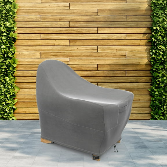 Premium Adirondack Patio Chair Cover - Breathable, Heavy-Duty Cover with Water-Resistant PVC liner, Adjustable Elastic Hem, Click-Close Straps, and Air Vents - Hyslop Collection