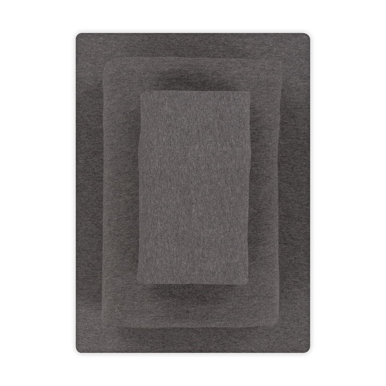 Mainstays Jersey Sheet Set Twin-XL, Charcoal photo 1