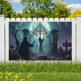 thumbnail image 4 of Gothic Design Halloween Banner Grim Reaper Decoration Spooky Theme Moonlit Backdrop for Horror Parties Haunted Houses Themed Events, 4 of 5