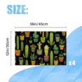 thumbnail image 2 of BaHomeck placemats Set of 4 Seamless Pattern Of Cute Cacti In Pots Cotton Linen rectangle Placemats for Kitchen Dining Table Indoor,Outdoor,18*12inch, 2 of 4