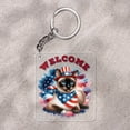 thumbnail image 2 of Siamese Patriotic Welcome for 4Th of July Independence Day Acrylic Keychain Cat Lover Kitten Owner Gifts Collar Charm Tag Keyring - 00010, 2 of 5