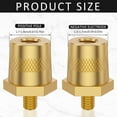 thumbnail image 2 of 1 Pair Battery Pole Adapter Brass Battery Terminal Connector M6 Thread Installation Battery Tone Post Adapter Kit with Screws Washers Elastic Pads for Car, 2 of 8