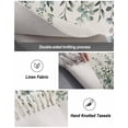 thumbnail image 5 of Green Eucalyptus Leaves Entryway Runner Rug 2x4ft,Summer Botanical Watercolor Washable Woven Living Room Hallway Bedroom Kitchen Carpet with Tassels,Indoor Outdoor Throw Door Mat for Entryway, 5 of 5