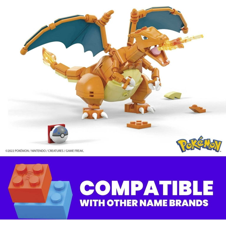 MEGA Pokemon Building Toy Kit Charizard (222 Pieces) with 1 Action Figure  for Kids 