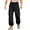 #01Black, variant on Men's Camo Cargo Jogger Pants Elastic Waist Drawstring Casual Loose Trousers with Multi Pockets Green XL