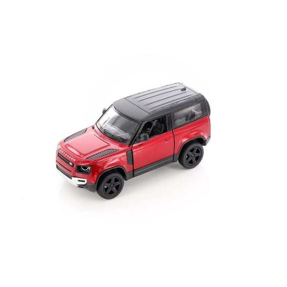 Land Rover Defender 90, Red - Kinsmart 5428D - 1/36 scale Diecast Model Toy Car