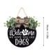 thumbnail image 1 of XWSHYW Adornos Colgantes Placa de Puerta Redonda de Madera para Decoración de Porche Dellantero, Corona de Bienvenida, Letrero Colgante para Perro, Madera Redonda para Navidad y Pascua, 1 of 6