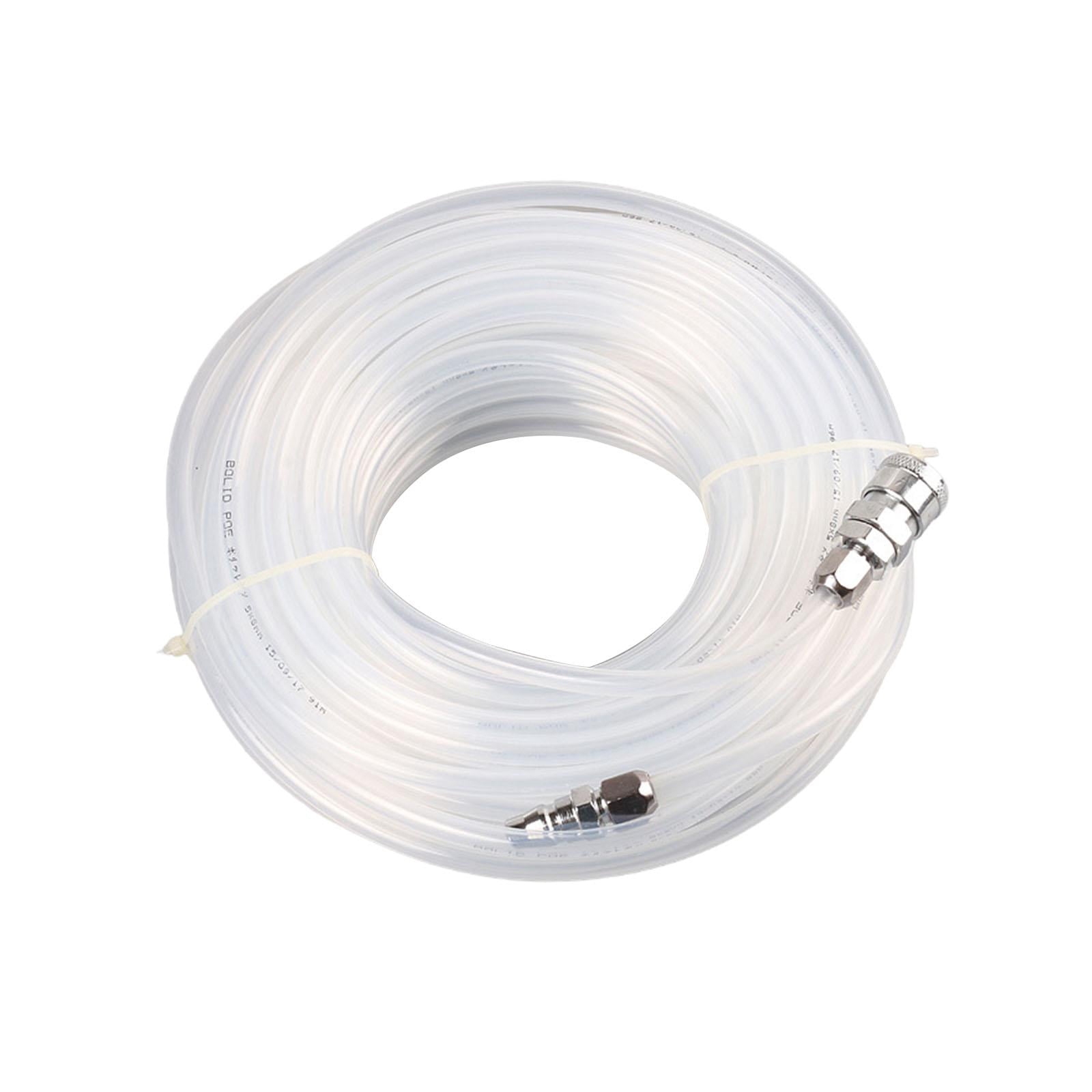 simhoa Pneumatic Straight Tube Air Pump Hose High-pressure Resistant Easy to Use Smooth Multifunctional for Home DIY Work White 20m