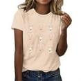 thumbnail image 2 of VBTAPA 2025 Easter Shirts for Women, Funny Bunny Graphic T-Shirt Easter Holiday Short Sleeve Tee Tops on Sale Khaki XXL, 2 of 5