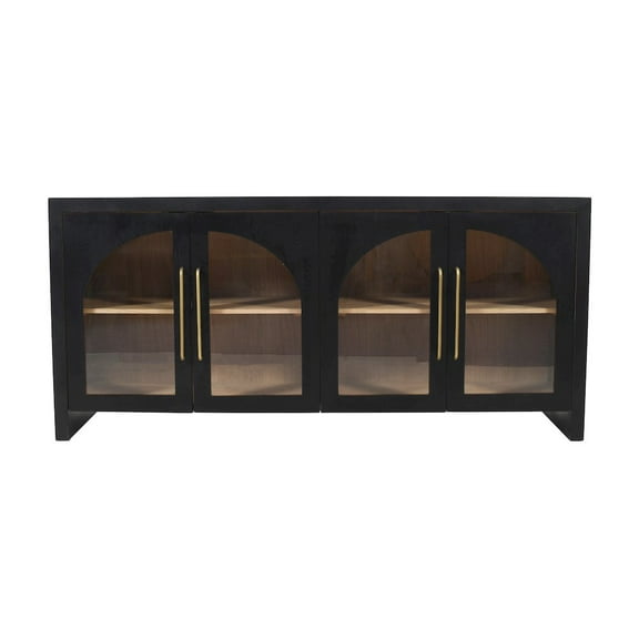 Jofran Archimedes 70" Curved Arch Four Door Sideboard Storage Cabinet