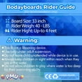 thumbnail image 4 of PMU 33 Inch Blue Bodyboard - Lightweight Wrist Leash, Surf Mania, Slick Bottom Boards for Beach, Sea & Pool - Surfing Board for Kids, Teens & Adults Wave Conditions Pkg/1, 4 of 7