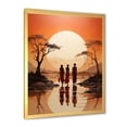 thumbnail image 2 of Designart "Horizon With The Himba Tribe" African Tribes Picture Framed Canvas Art Print, 2 of 5