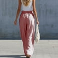 thumbnail image 4 of VEKDONE Striped Wide Leg Pants for Women High Waisted Baggy Palazzo Pants Dressy Casual Lightweight Comfy Trousers with Pockets, 4 of 5