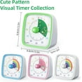 thumbnail image 6 of 60-Minute Visual Timers with Protective Case, Countdown Timer for Classroom Home Kitchen Office, Silent Time Management Timers with Dinosaur Pattern for Kids and Adults, Green, 6 of 7