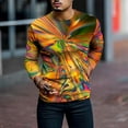 thumbnail image 4 of LYXSSBYX Mens Shirts Long Sleeve T Shirts Men's Unisex Daily T Shirt 3D Print Graphic Prints Long Sleeve Tops Casual Bloue, 4 of 9