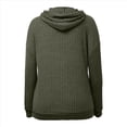 thumbnail image 4 of Sudadera con Capucha de Punto Acanalado para Mujer, Sudaderas Extragrandes con Bolsillo Tipo Canguro, Tops Casuales Holgados con Cordón Verde S, 4 of 7