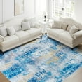 thumbnail image 6 of Wondo Washable Abstract Area Rug, 7x10 Navy Modern Living Room Carpet, Non-Slip Non-Shedding Bedroom Rug, Indoor Rugs, Stain Resistant Rug for Dining Room and Dorm, 6 of 8